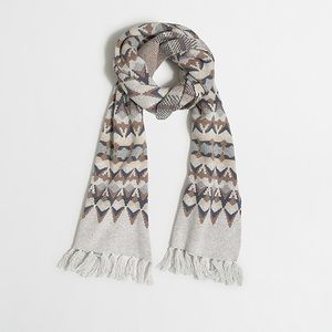 J Crew Fair Isle NWT Wool Blend Scarf Aztec